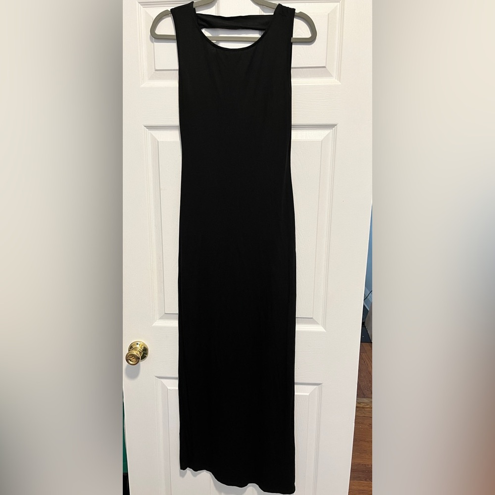 Rolla Coster Black Backless Slit Maxi Dress